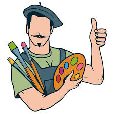 Счастливый художник художника, логотип художника художника Иллюстрация  вектора - иллюстрации насчитывающей художник, художника: 130638346
